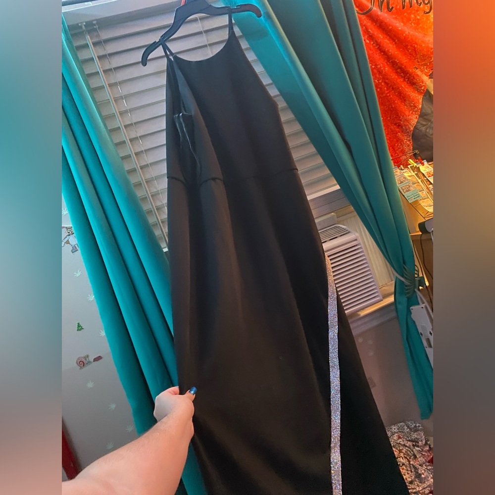BCX Black Dress with Silver Detail